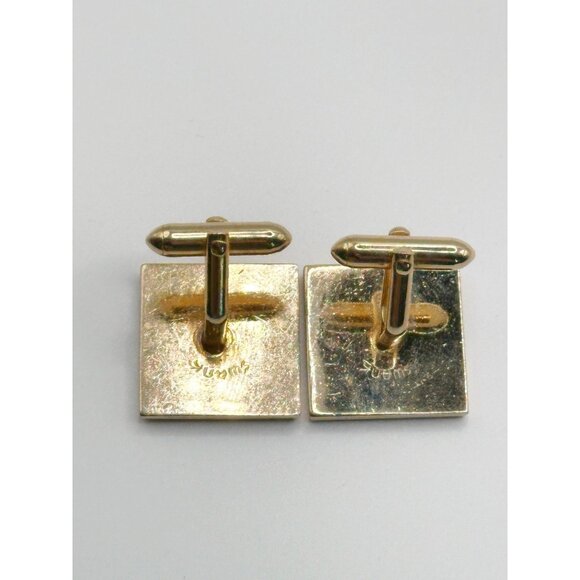 Swank Mother Of Pearl Abalone Cufflinks - Picture 3 of 3
